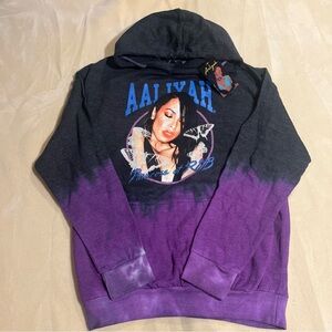 NWT Aaliyah Graphic Hoodie - Black and Purple